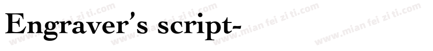 Engraver’s script字体转换